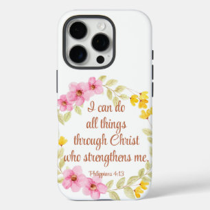 Filippenzen 4:13 Roze en gele bloemen iPhone 16 Pro Hoesje