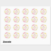 Filippenzen 4:13 Roze en gele bloemen Ronde Sticker (Vel)