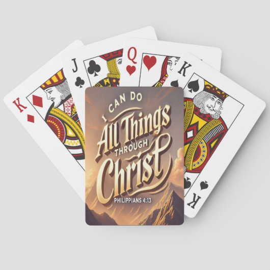 Filippenzen 4:13 - Trouwe overwinning Pokerkaarten (Achterkant)