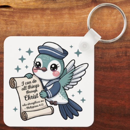 Filippenzen 4:13 Zeeman Hummingbird Sleutelhanger (Achterkant)