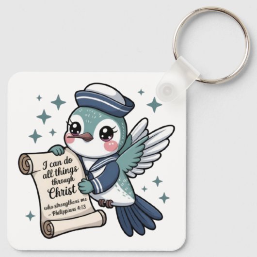 Filippenzen 4:13 Zeeman Hummingbird Sleutelhanger (Achterkant)