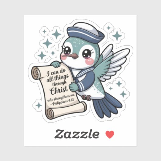 Filippenzen 4:13 Zeeman Hummingbird Sticker (Vel)