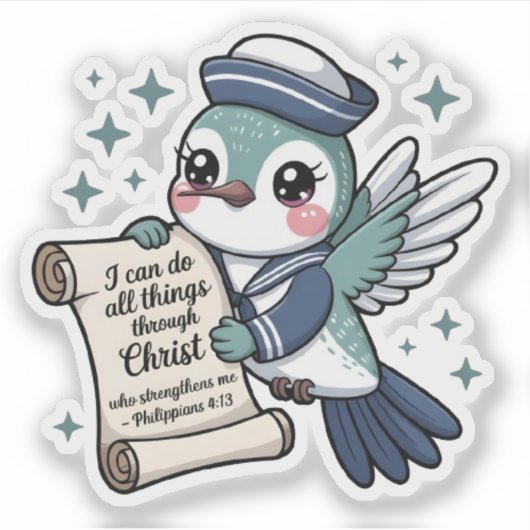 Filippenzen 4:13 Zeeman Hummingbird Sticker (Voorkant)