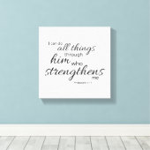 Filippenzen 4:13 zwart-wit canvasprint canvas afdruk (Insitu (Houten vloer))