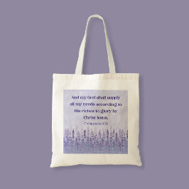 Filippenzen 4:19 Bijbelvers Mijn God zal voorzien Tote Bag