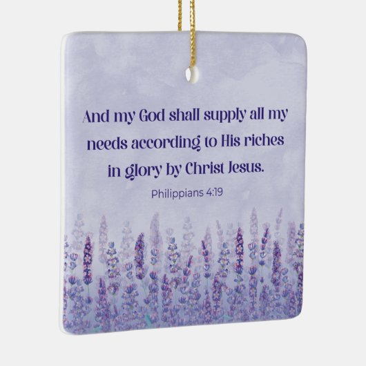 Filippenzen 4:19 - God zal allen voorzien Keramisch Ornament (Rechts)