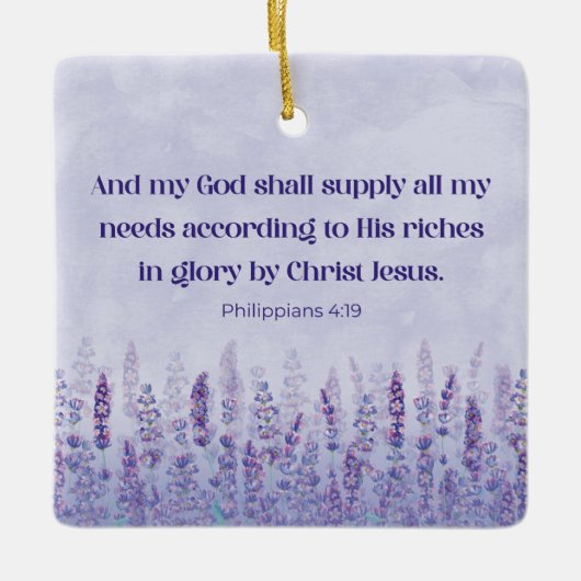 Filippenzen 4:19 - God zal allen voorzien Keramisch Ornament (Voorkant)