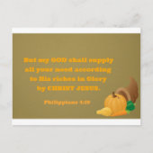 Filippenzen 4:19 Maar mijn God zal al uw Briefkaart (Voorkant)