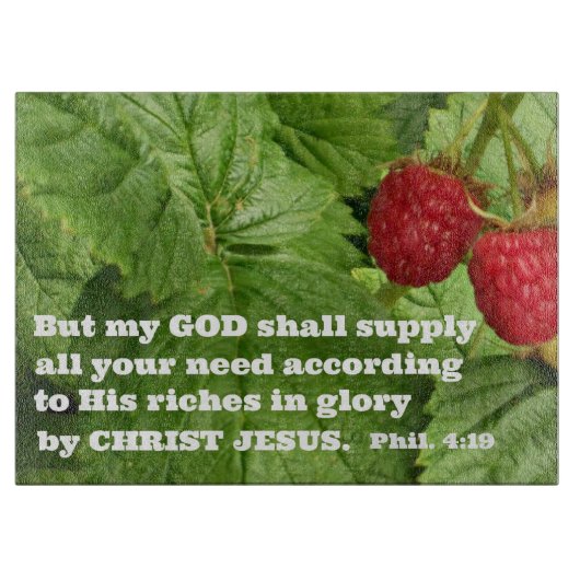 Filippenzen 4:19 Maar mijn God zal al uw Snijplank (Voorkant)