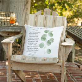 Filippenzen 4:4-7 Bijbelverzen Eucalyptusbladeren Buitenkussen