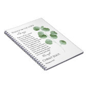 Filippenzen 4:4-7 Bijbelverzen Eucalyptusbladeren Notitieboek (Rechterzijde)