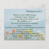 Filippenzen 4:4-7 Wees niet angstig Briefkaart (Voorkant)