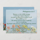 Filippenzen 4:4-7 Wees niet bezorgd Briefkaart (Voorkant / Achterkant)