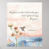 Filippenzen 4:4 Waterverf kolibrie Poster (Voorkant)