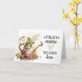 Filippenzen 4:6-7 Bid Meer Zorgen Minder Bijbelver Kaart (Gele Bloem)