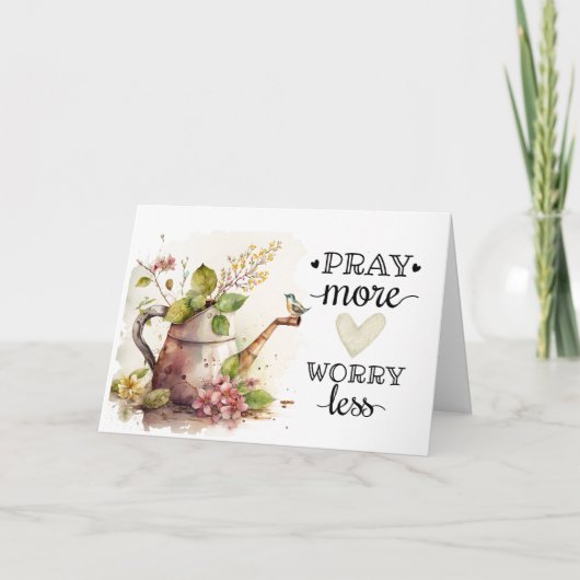 Filippenzen 4:6-7 Bid Meer Zorgen Minder Bijbelver Kaart (Voorkant)