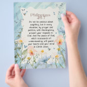 Filippenzen 4:6-7 Bijbeltekst in waterverf Flyer (Hand)