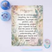 Filippenzen 4:6-7 Bijbeltekst in waterverf Flyer (Enkel)