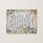 Filippenzen 4:6-7 Bijbeltekst in waterverf Legpuzzel (Horizontaal)