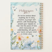 Filippenzen 4:6-7 Bijbelvers in waterverf Planner (Achterkant)