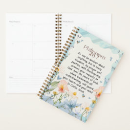 Filippenzen 4:6-7 Bijbelvers in waterverf Planner