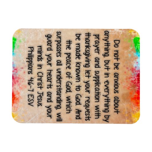 Filippenzen 4:6-7 Bijbelvers Magneet (Horizontaal)