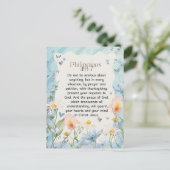 Filippenzen 4:6-7 Christelijk Bijbelvers Waterverf Briefkaart (Staand voorkant)