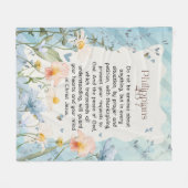 Filippenzen 4:6-7 Christelijk Bijbelvers Waterverf Fleece Deken (Voorkant (Horizontaal))