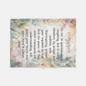 Filippenzen 4:6-7 Christelijk Bijbelvers Waterverf Fleece Deken (Voorkant (Horizontaal))