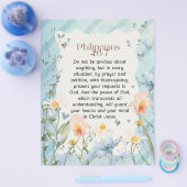 Filippenzen 4:6-7 Christelijk Bijbelvers Waterverf Flyer (Enkel)