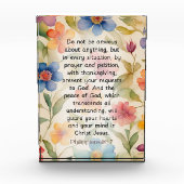 Filippenzen 4:6-7 Christelijk Bijbelvers Waterverf Fotoblokken (Voorkant)