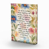 Filippenzen 4:6-7 Christelijk Bijbelvers Waterverf Fotoblokken (Rechts)