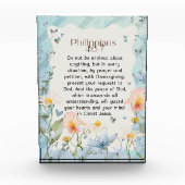 Filippenzen 4:6-7 Christelijk Bijbelvers Waterverf Fotoblokken (Voorkant)