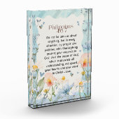 Filippenzen 4:6-7 Christelijk Bijbelvers Waterverf Fotoblokken (Links)