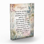 Filippenzen 4:6-7 Christelijk Bijbelvers Waterverf Fotoblokken (Links)