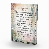 Filippenzen 4:6-7 Christelijk Bijbelvers Waterverf Fotoblokken (Rechts)