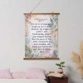 Filippenzen 4:6-7 Christelijk Bijbelvers Waterverf Hangend Wandkleed (Slaapkamer)