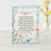 Filippenzen 4:6-7 Christelijk Bijbelvers Waterverf Kaart (Gele Bloem)