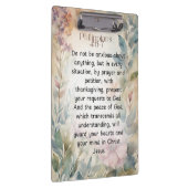 Filippenzen 4:6-7 Christelijk Bijbelvers Waterverf Klembord (Rechts)