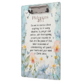 Filippenzen 4:6-7 Christelijk Bijbelvers Waterverf Klembord (Links)