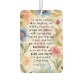 Filippenzen 4:6-7 Christelijk Bijbelvers Waterverf Luchtverfrisser (Achterkant)