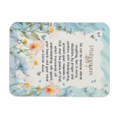 Filippenzen 4:6-7 Christelijk Bijbelvers Waterverf Magneet (Horizontaal)