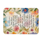 Filippenzen 4:6-7 Christelijk Bijbelvers Waterverf Magneet (Horizontaal)