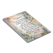 Filippenzen 4:6-7 Christelijk Bijbelvers Waterverf Notitieboek (Rechterzijde)