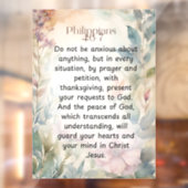 Filippenzen 4:6-7 Christelijk Bijbelvers Waterverf Raamsticker (Vel 2)