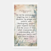 Filippenzen 4:6-7 Christelijk Bijbelvers Waterverf Servet (Voorkant)