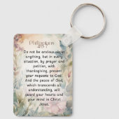 Filippenzen 4:6-7 Christelijk Bijbelvers Waterverf Sleutelhanger (Achterkant)