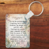 Filippenzen 4:6-7 Christelijk Bijbelvers Waterverf Sleutelhanger (Achterkant)
