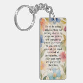 Filippenzen 4:6-7 Christelijk Bijbelvers Waterverf Sleutelhanger (Voorkant Links)