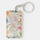 Filippenzen 4:6-7 Christelijk Bijbelvers Waterverf Sleutelhanger (achterkant)